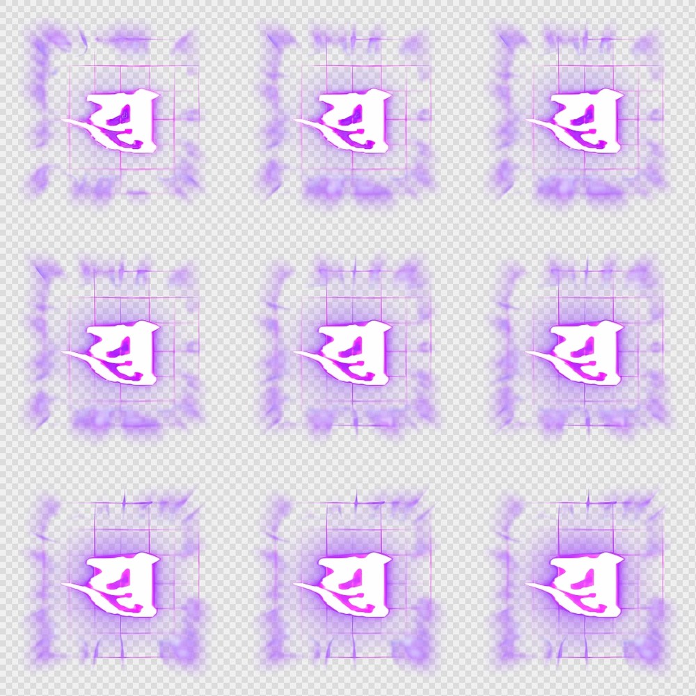 500套武器特效png序列帧骨骼(6.7G)-Spine(307 ZCYXWY eff_purplespell)