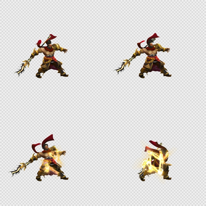 三国写实风格动画PNG序列帧-三国-男性(武将2施技2)