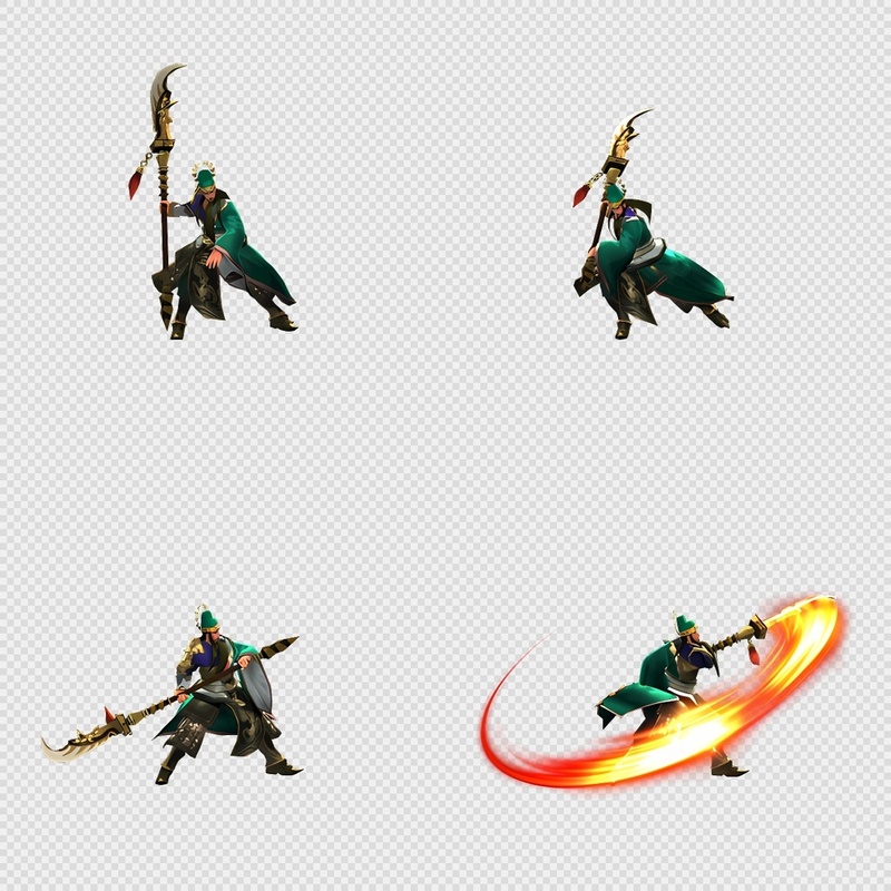 三国写实风格动画PNG序列帧-三国-男性(武将3攻击)