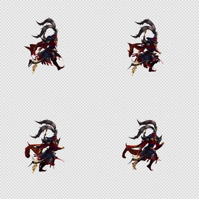 三国写实风格动画PNG序列帧-三国-男性(武将4奔跑)