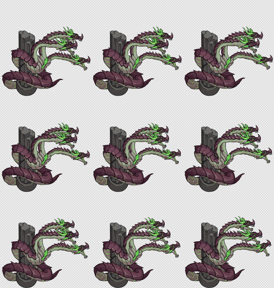 177套幻想动漫风游戏怪物龙骨动画-怪物-Spine(mh_1101)