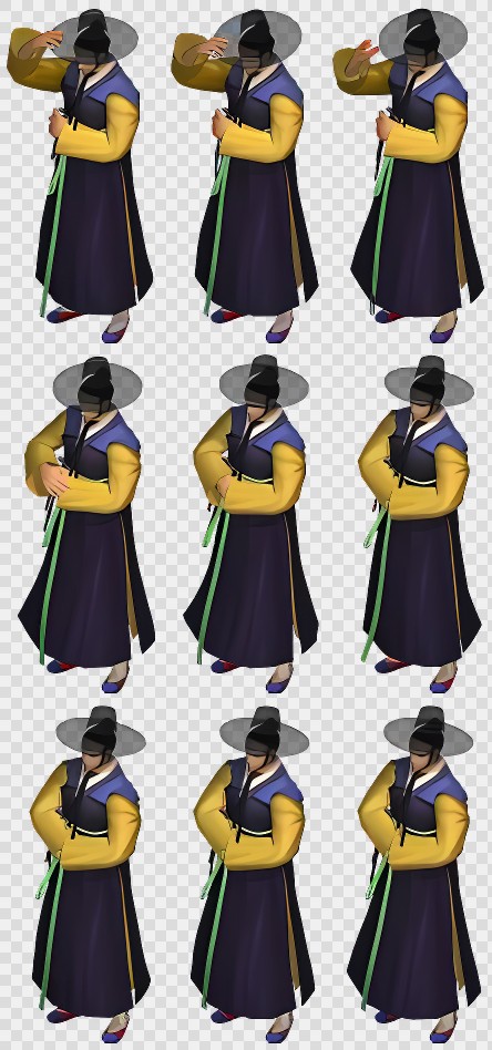 24套古风武侠八方向PNG序列帧-角色-24套古风武侠八方向PNG序列帧(道士)