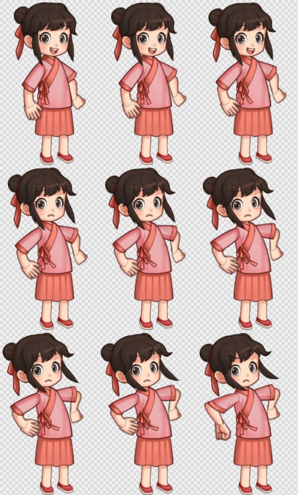 11套spine古风人物动画序列帧-Spine-女性(xiaonvhai)