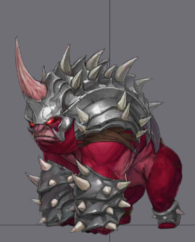 fiveStar五星624套Spine骨骼动画(m_beast_horngorillaarmor)