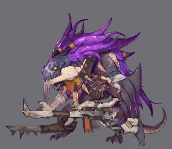 fiveStar五星624套Spine骨骼动画(m_lizardman_executioner)
