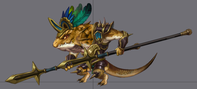 fiveStar五星624套Spine骨骼动画(m_lizardman_lancerbog)