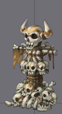 fiveStar五星624套Spine骨骼动画(m_totem_skull)