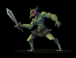 Animated Battlers 16套怪物Spine动画-怪物-Spine(Sword Goblin)